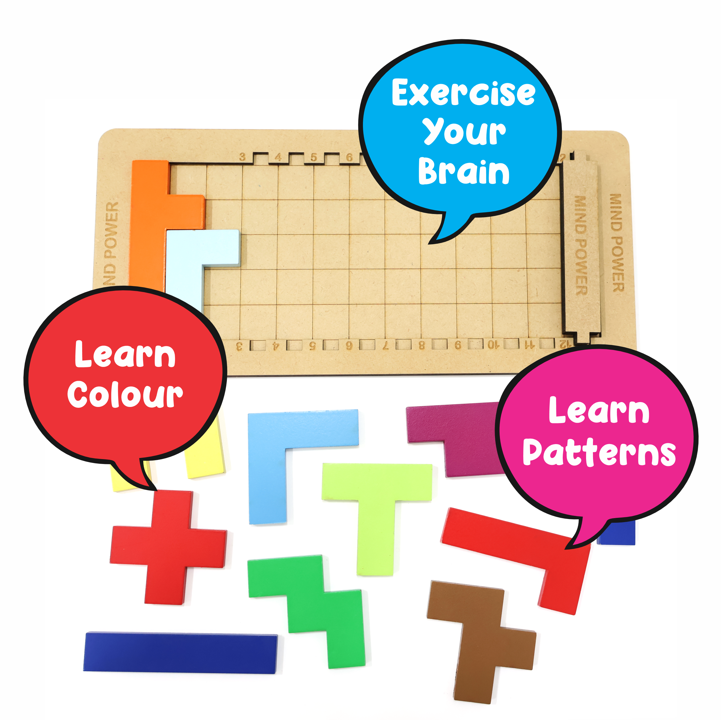 Chanak Wooden Tetris Puzzle