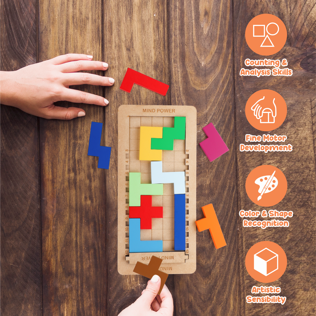 Chanak Wooden Tetris Puzzle