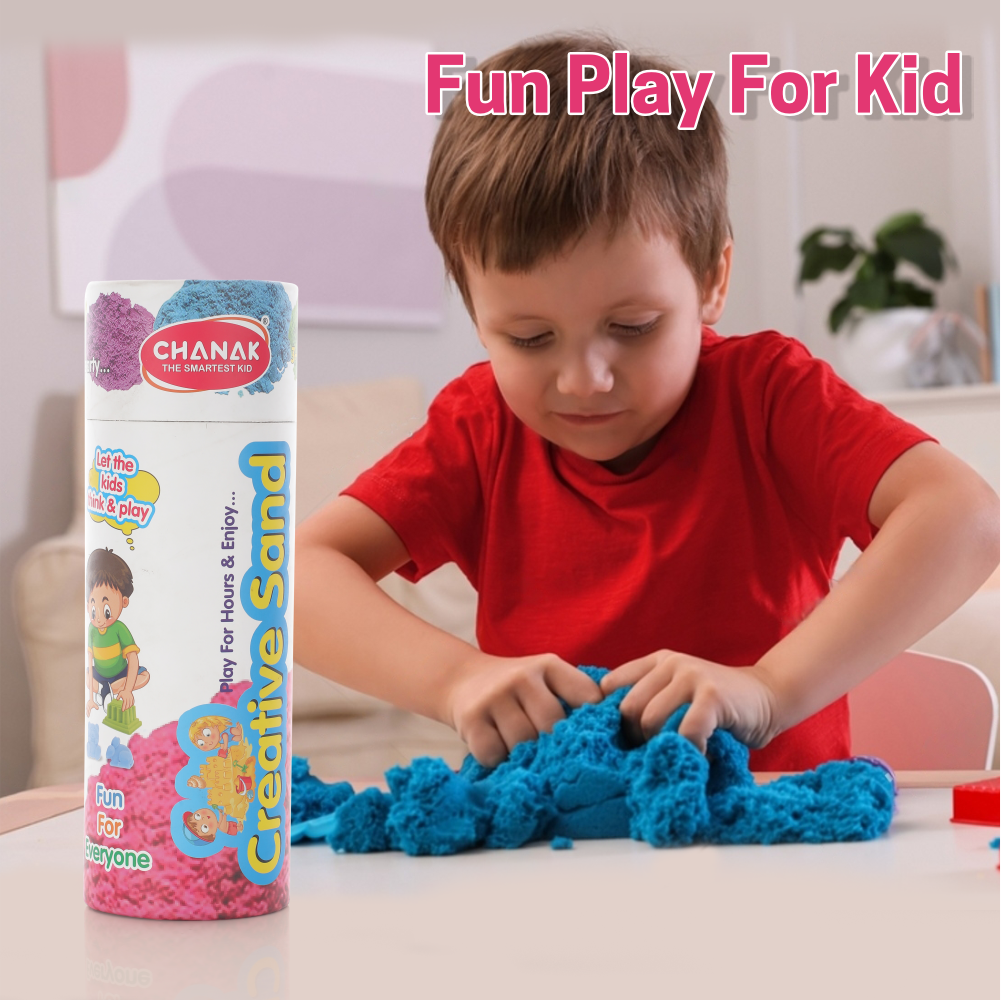 Chanak's Creative Sand Tube for Kids, Sand Kit with Shapes & Moulds, Beach Sand For Kids (200 Gram) Aditi Toys Pvt. Ltd.