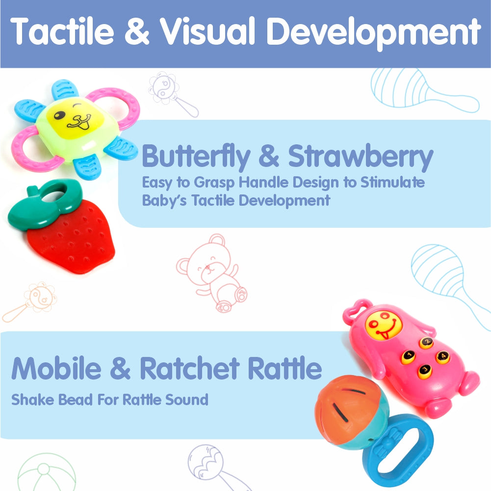 Chanak Kinder Rattle Set 8 Pcs - Baby Holding Rattle - chanak