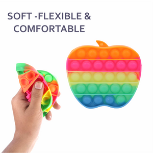 Chanak Silicone Pop It Fidget Puzzle Toys (Apple) Aditi Toys Pvt. Ltd.