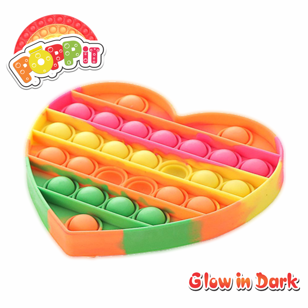 Chanak Silicone Pop It Fidget Puzzle Toys (Heart) Aditi Toys Pvt. Ltd.