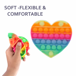 Chanak Silicone Pop It Fidget Puzzle Toys (Heart) Aditi Toys Pvt. Ltd.