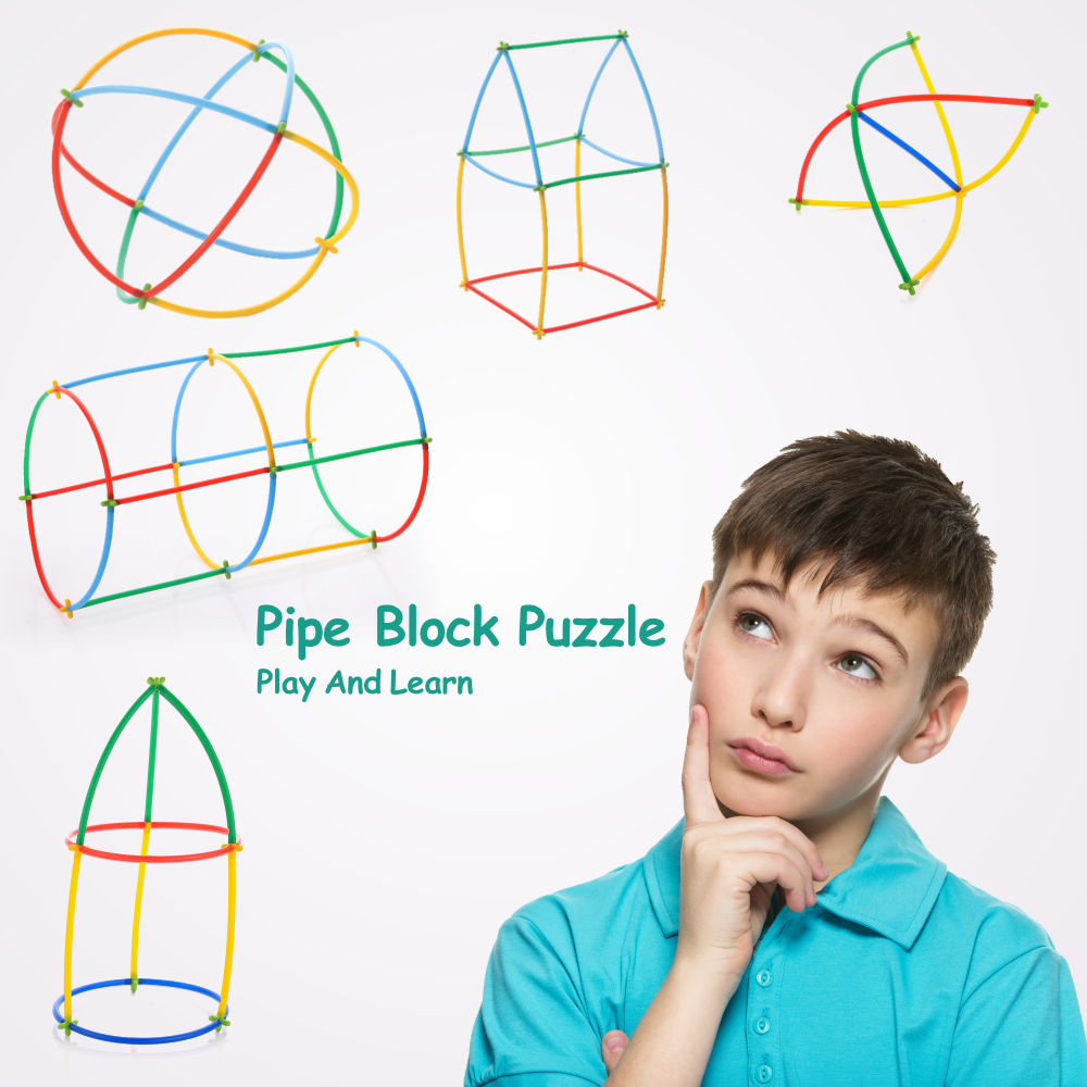 Chanak's Pipe Block Puzzle - Innovative Tube Lock Construction Set for Kids' Creative Education Aditi Toys Pvt. Ltd.