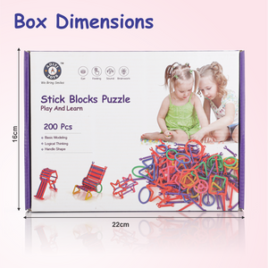 Chanak Stick Blocks Puzzle for Kids, Building Blocks (200Pcs) Aditi Toys Pvt. Ltd.