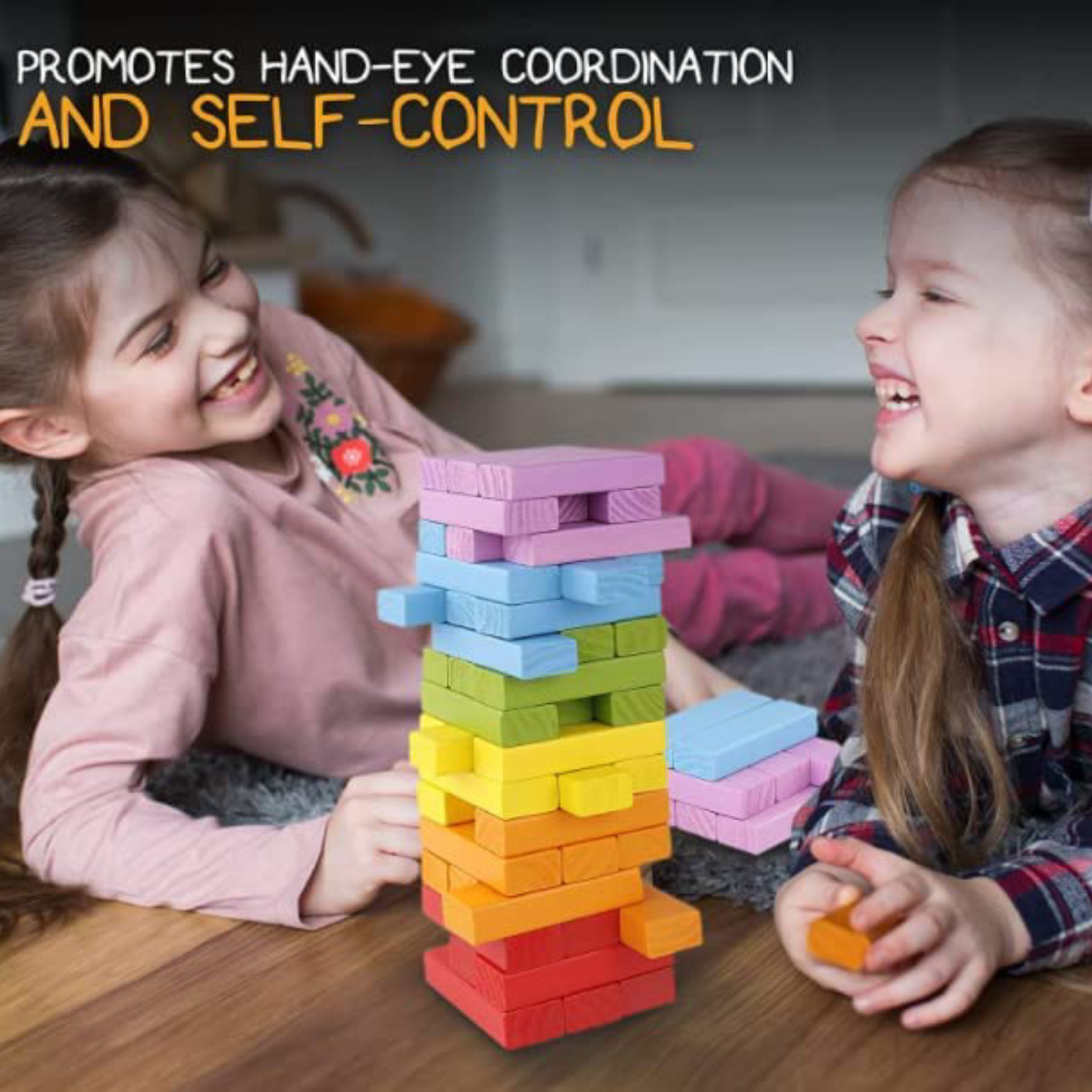 Colourful Wooden Tumbling Tower Game Jenga / Zenga. Puzzle Game for Adults and Kids Aditi Toys Pvt. Ltd.