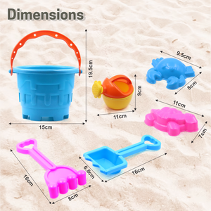 Chanak's 6 Piece Plastic Sand Game Beach Toy Set (Multicolour) Aditi Toys Pvt. Ltd.