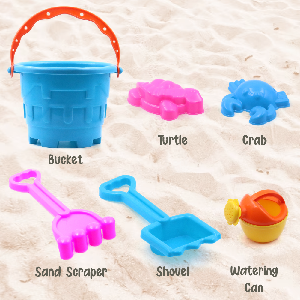 Chanak's 6 Piece Plastic Sand Game Beach Toy Set Aditi Toys Pvt. Ltd.