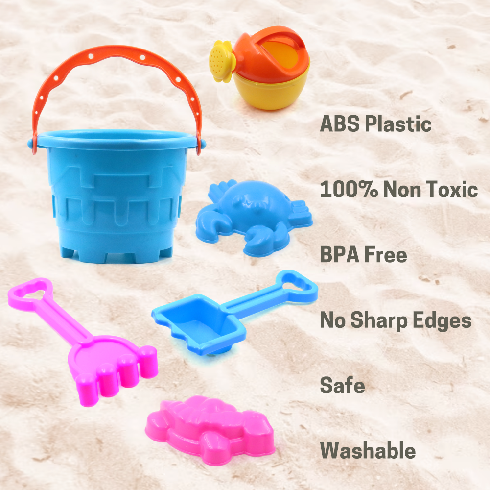 Chanak's 6 Piece Plastic Sand Game Beach Toy Set (Multicolour) Aditi Toys Pvt. Ltd.