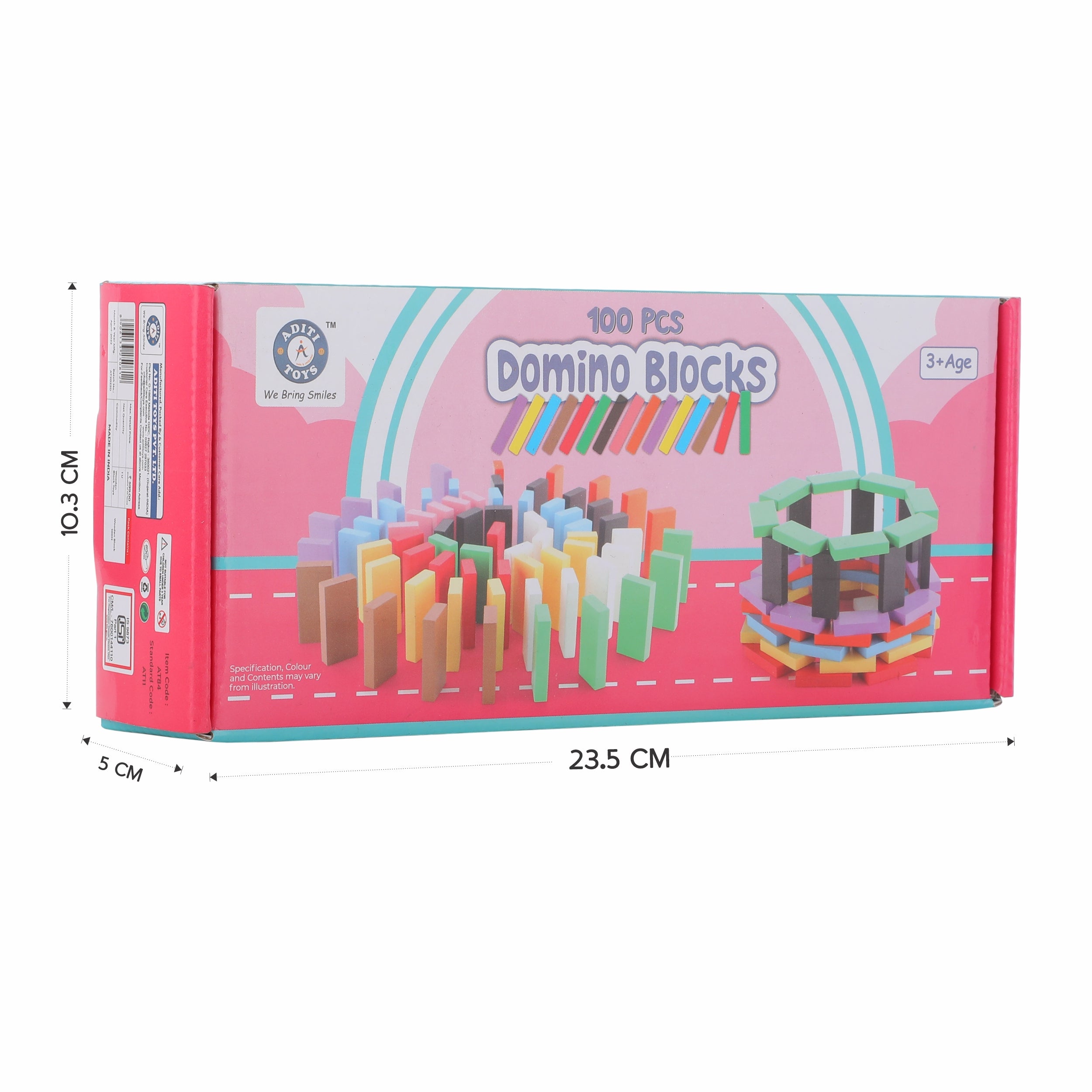 Chanak's Wooden Dominoes Set includes 100 pieces of Blocks in 9 vibrant colours Aditi Toys Pvt. Ltd.