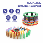 Chanak Wooden Domino Blocks for Kids 3+ Years | 100 Pcs Colourful Stacking Building Blocks – BIS Approved