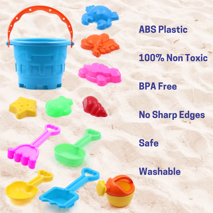 Chanak's 12 Piece Plastic Sand Game Beach Toy Set Aditi Toys Pvt. Ltd.