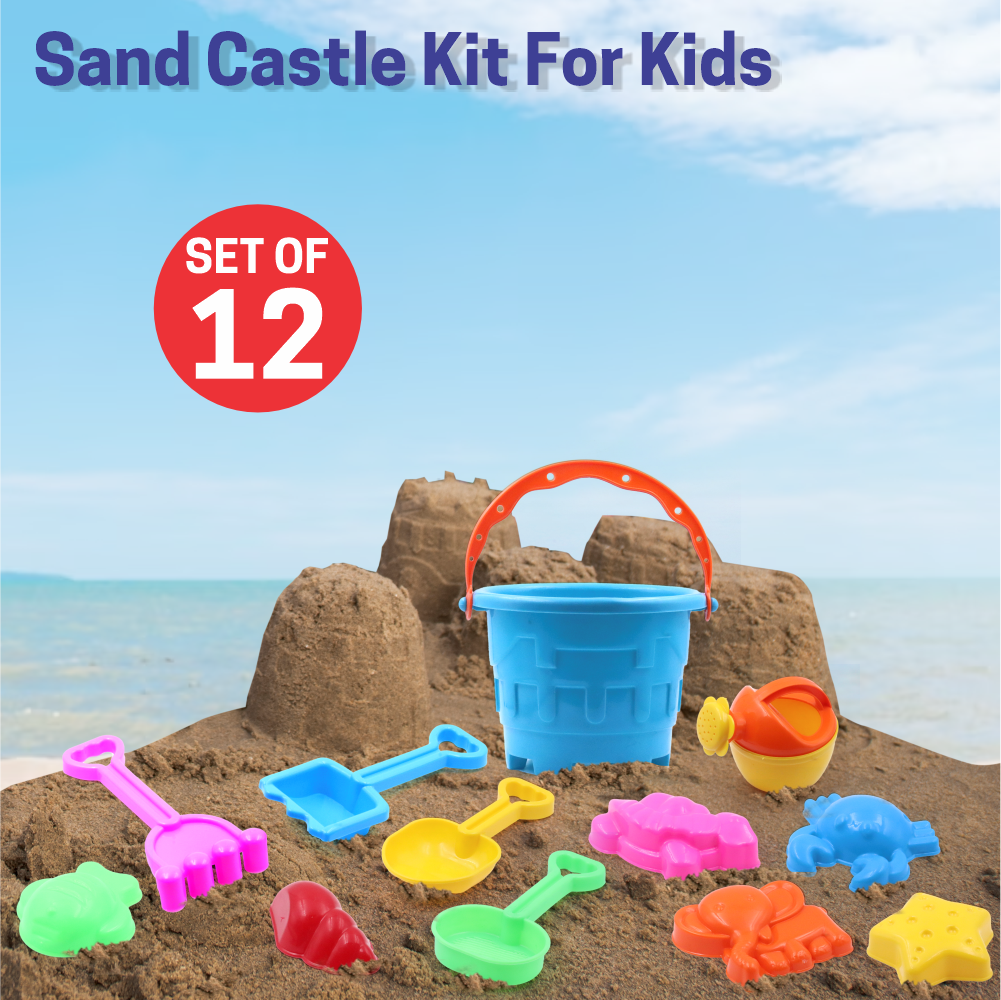 Chanak's 12 Piece Plastic Sand Game Beach Toy Set Aditi Toys Pvt. Ltd.