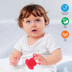 Chanak Dog Shape Teether for Babies 6-12 Months | BPA Free Food Grade Silicone Teething Toy – BIS Approved