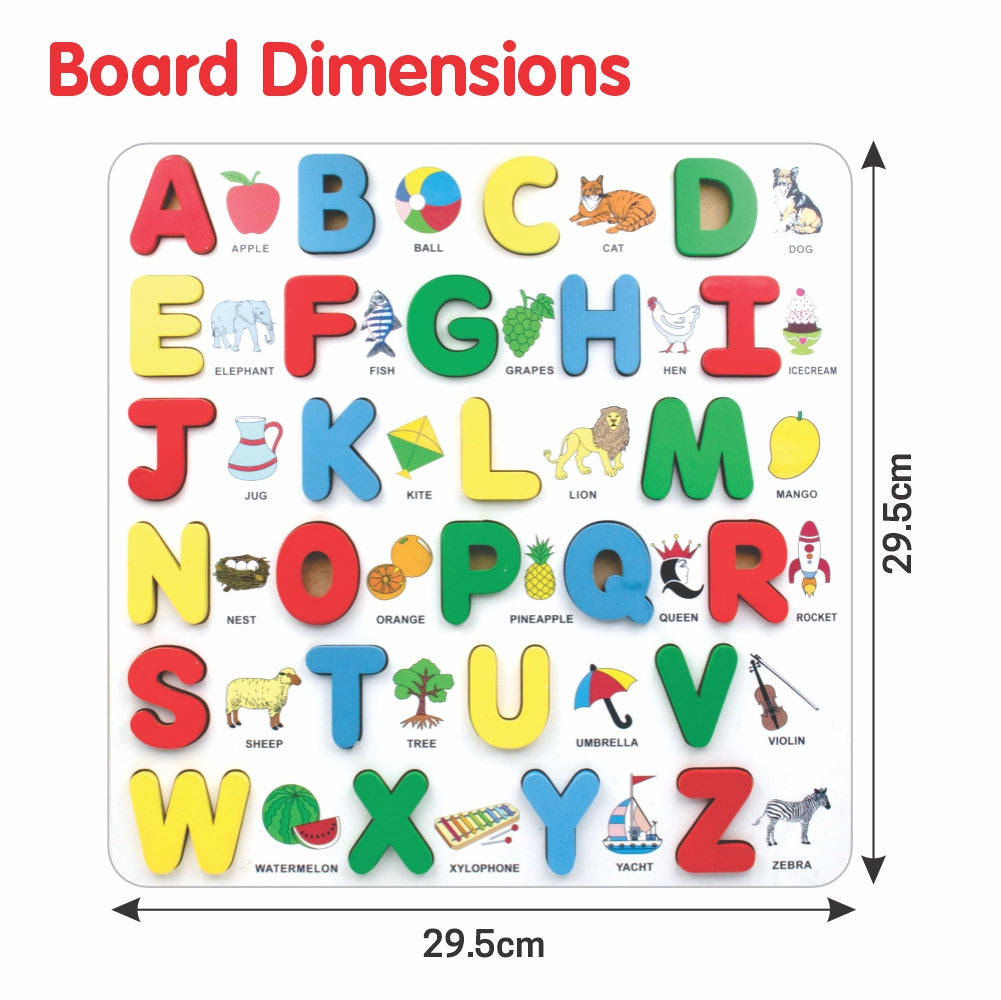 Chanak's Wooden Capital Alphabet Puzzle Board with Picture Aditi Toys Pvt. Ltd.