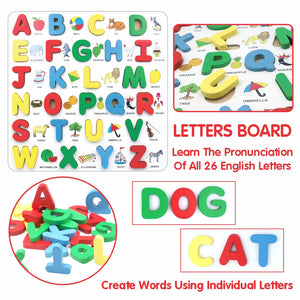 Chanak's Wooden Capital Alphabet Puzzle Board with Picture Aditi Toys Pvt. Ltd.