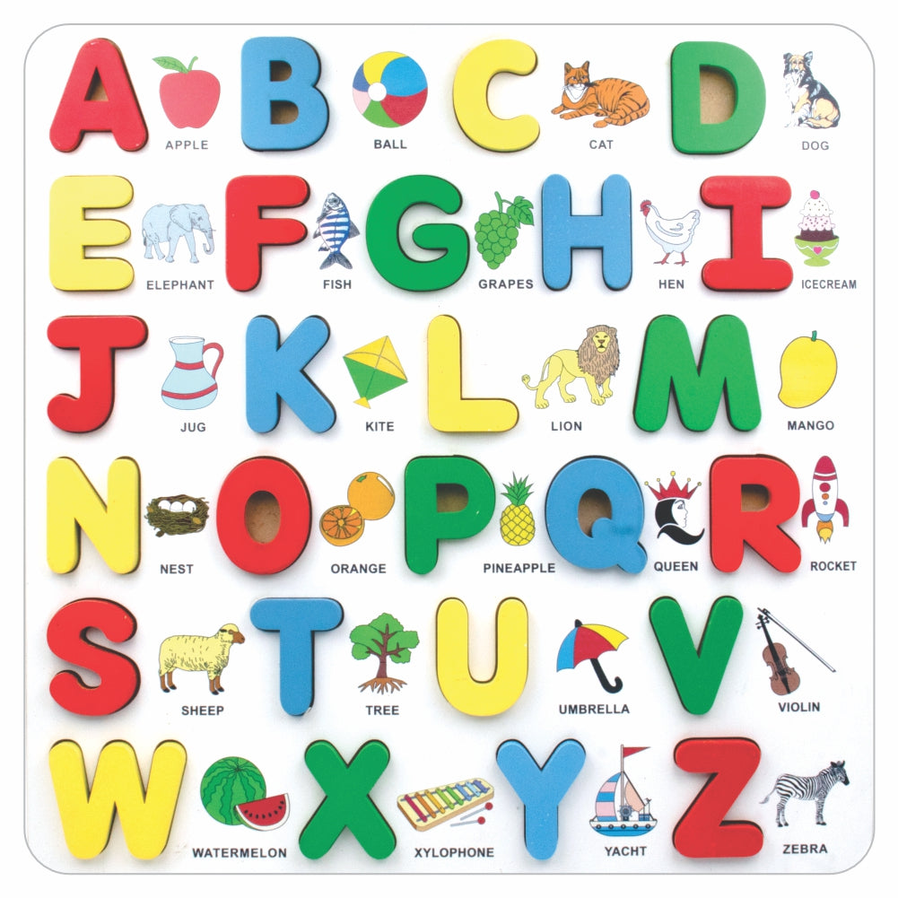 Chanak s Wooden Capital Alphabet Puzzle Board with Picture chanak chanak