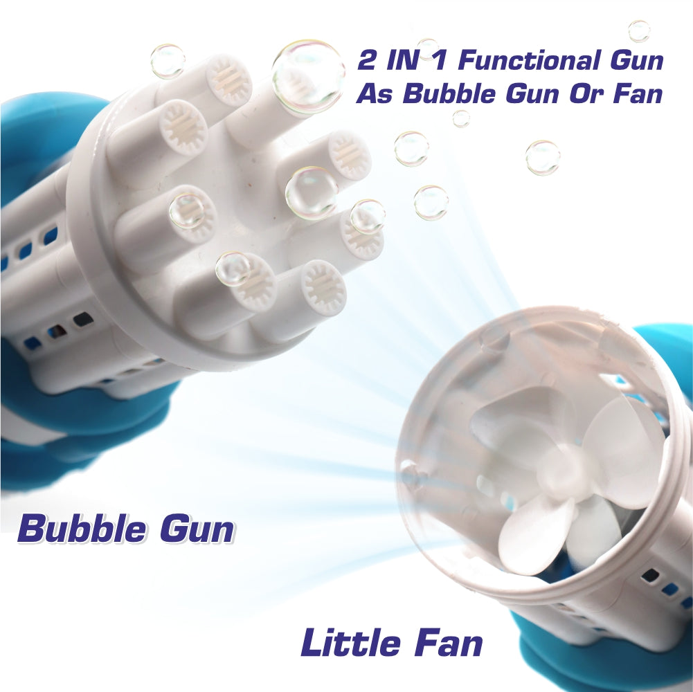 Chanak Gatling Bubble Maker Automatic Toy-Gun for Kids (Sky Blue)