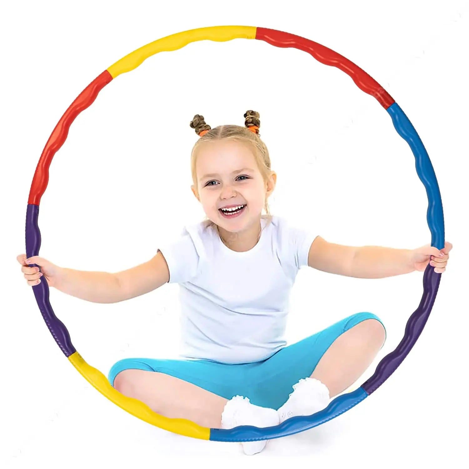 Chanak Detachable Hula Hoop for Kids Adults, Fitness Hoola Hoop Rings for Kids with 8 Interlockable Piece Aditi Toys Pvt. Ltd.