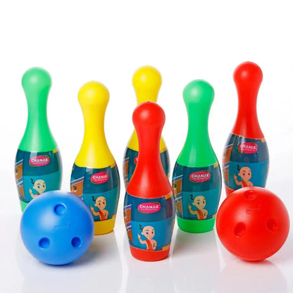 Chanak Plastic Bowling Game Set with 6 Pin and 2 Ball Indoor & Outdoor Play Aditi Toys Pvt. Ltd.