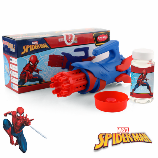 Marvel Spiderman Gatling Bubble Maker Automatic Toy-Gun for Kids (Dark Blue) Aditi Toys Pvt. Ltd.