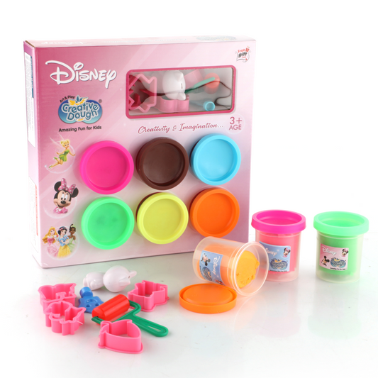 Disney Cretive Clay Dough Creation with 6 Colourful Clay & Sculpting Figures (50gm X 6pcs) Aditi Toys Pvt. Ltd.