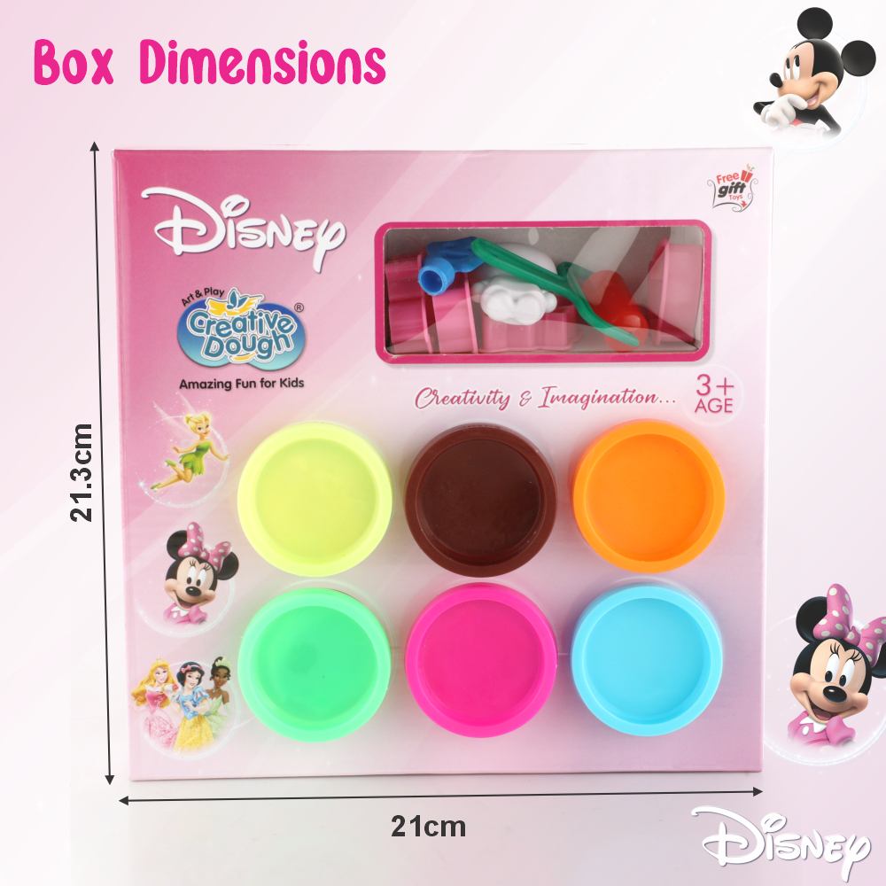 Disney Creative Clay Dough Creation with 6 Colourful Clay & Sculpting Figures (50gm X 6pcs) Aditi Toys Pvt. Ltd.