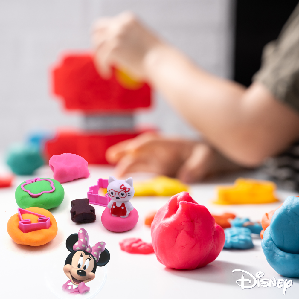 Disney Creative Clay Dough Creation with 6 Colourful Clay & Sculpting Figures (50gm X 6pcs) Aditi Toys Pvt. Ltd.