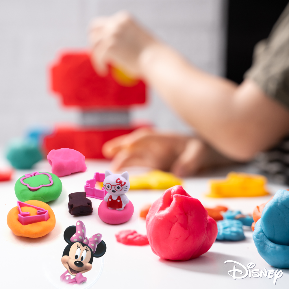Disney Cretive Clay Dough Creation with 6 Colourful Clay & Sculpting Figures (50gm X 6pcs) Aditi Toys Pvt. Ltd.