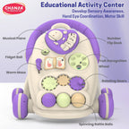 Chanak Happy Feet Baby Walker for 9+ Months, Adjustable Speed, Anti-Slip Wheels, Music & Activity Center, BPA-Free, Stable Design with Water Tank, Interactive Push Walker for Baby Boys & Girls chanak