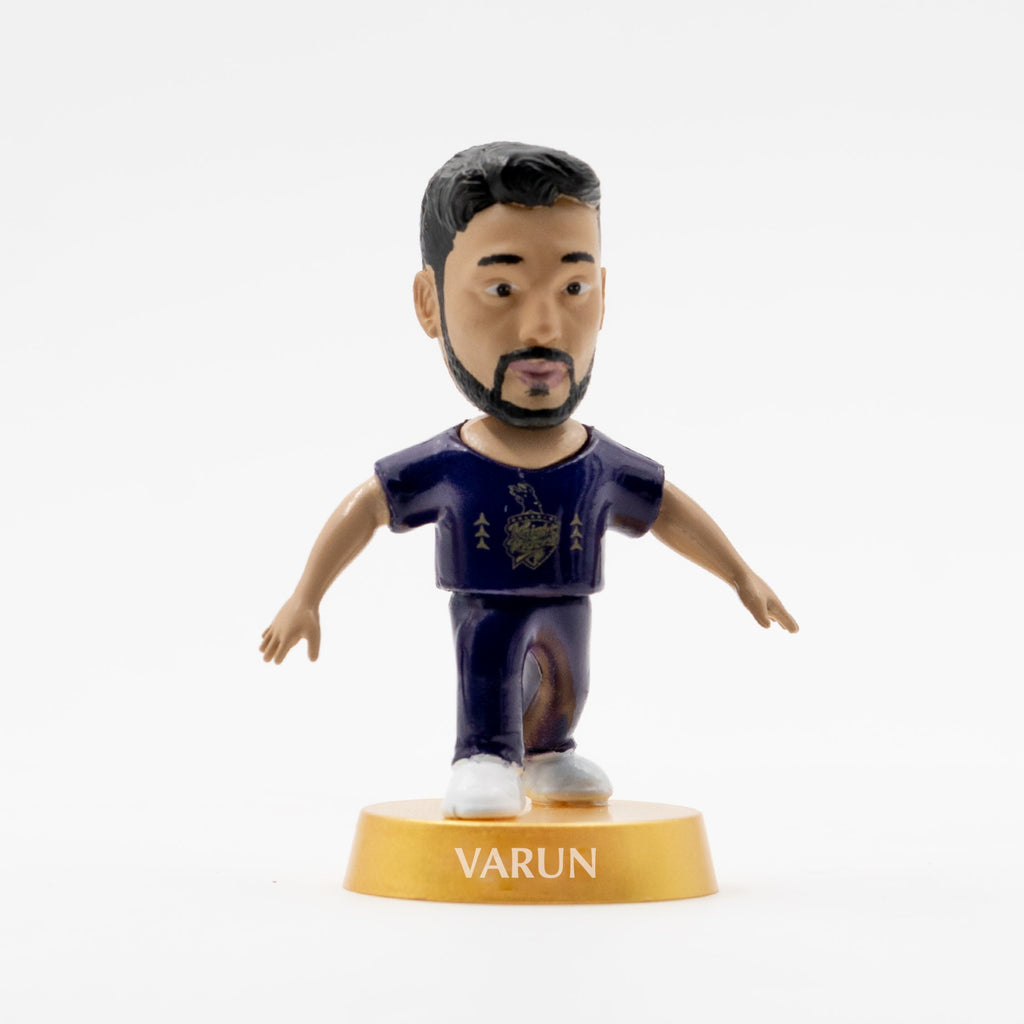 Chanak Cricket Icons Action Figure Varun Chakaravarthy Kolkata Knight Riders Collectible Miniature, IPL Edition 360° Rotatable Head, KKR Cricket Player for Fans & Kids, Gift & Collectors Pack of 1 chanak