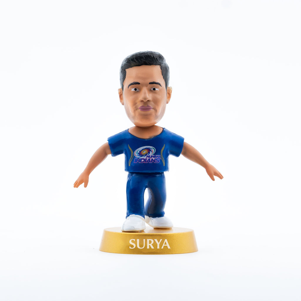 Chanak Cricket Icons Action Figure Surya Kumar Yadav Mumbai Indians Collectible Miniature, IPL Edition with 360° Rotatable Head, MI Cricket Player for Fans & Kids, Gift & Collectors Pack of 1 chanak
