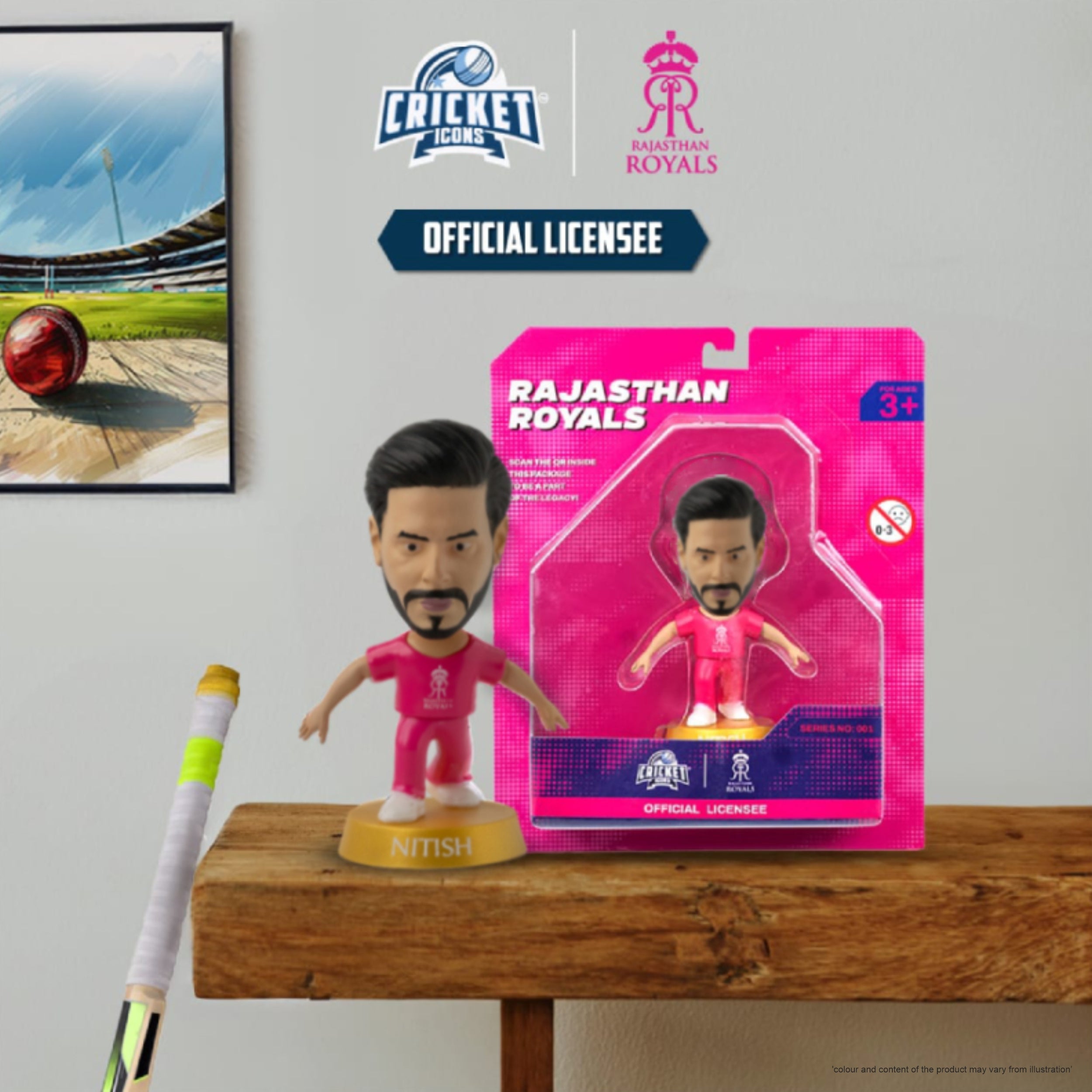 Cricket Icons RR miniature single pack Nitish Rana chanak