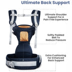 Chanak Heaven Hug Baby Hip Seater For 4+ Months Babies, Adjustable, Breathable & Comfortable with Storage Pockets, Supports up to 15kg For New Born Babies, Above 3+ Month Aditi Toys Pvt. Ltd.