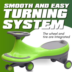 Chanak Kids RideOn Car with 360° Rotating Wheels, Smooth Turning System, Motion-Powered Fun, & Silent PU Wheels Durable Design, 100kg Load Capacity, Perfect for Indoor/Outdoor Play Above 3+ age (Green) chanak