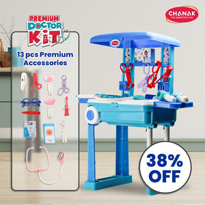 Premium Doctor Set Trolley for Kids with LED Light Instruments (Pink) Aditi Toys Pvt. Ltd.