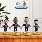 Chanak Cricket Icons Action Figure Assorted Kolkata Knight Riders Collectible Miniature, IPL Edition 360° Rotatable Head, KKR Cricket Player for Fans & Kids, Perfect Gift & Collectors Pack of 4 chanak