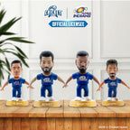 Chanak Cricket Icons Action Figure Assorted Mumbai Indians Collectible Miniature, IPL Edition with 360° Rotatable Head, MI Cricket Player for Fans & Kids, Gift & Collectors Pack of 4 chanak