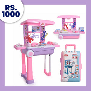 Premium Doctor Set Trolley for Kids with LED Light Instruments (Pink) Aditi Toys Pvt. Ltd.