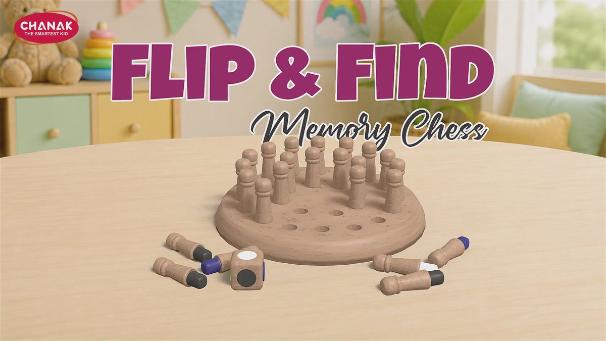 Chanak Memory Chess Board Game for Kids 3+ Years | 24 Coloured Pegs, Multiplayer Brain Puzzle – BIS Approved