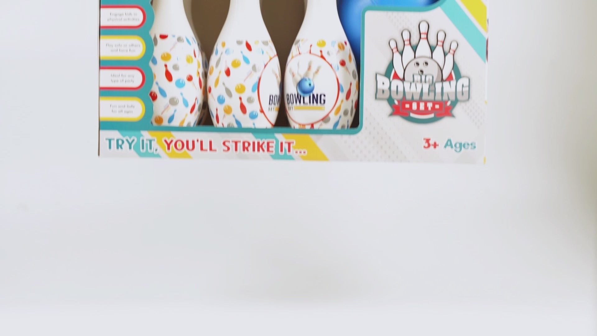 Chanak Plastic Big Bowling Game Set with 6 Pin and 1 Ball, Multicolor Bowling Set for Indoor & Outdoor Play, Non-Toxic Bowling Game, Suitable for Kids Above 3 Years, BIS Approved (White)