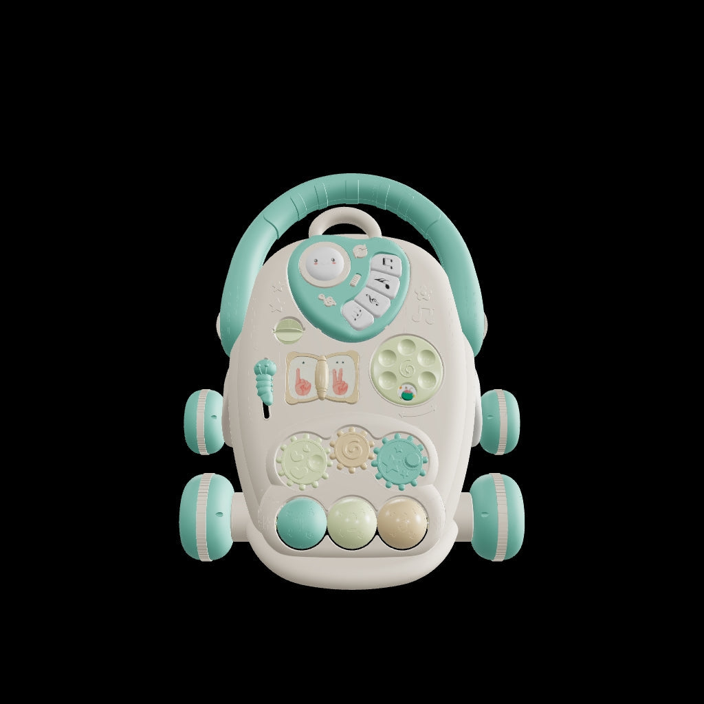 Chanak Happy Feet Baby Walker for 9+ Months | Adjustable Speed, Anti-Slip Wheels, Music & Activity Centre – BIS Approved (Blue)