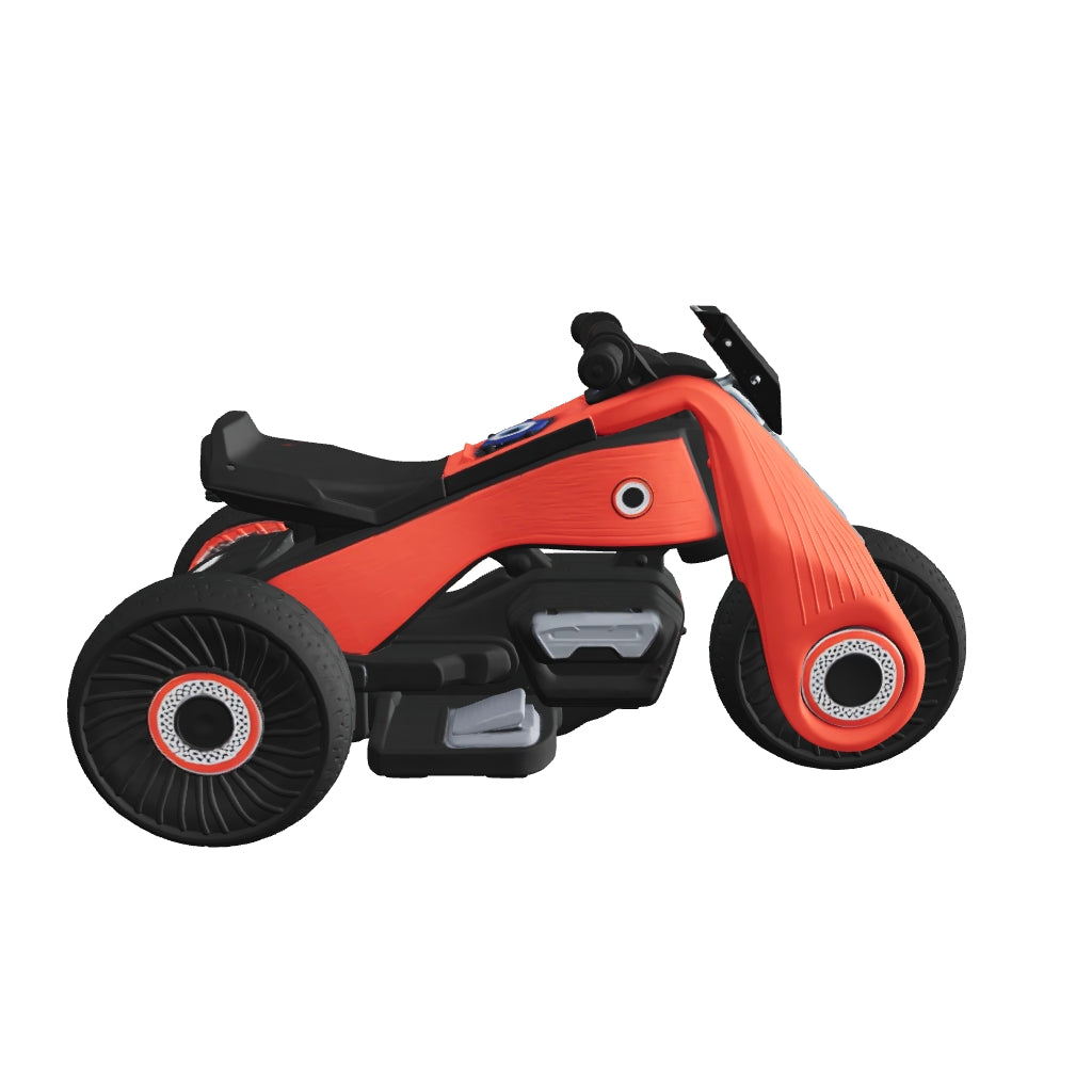 Chanak Electric Ride-On Bike for Kids 3+ Years | 6V Rechargeable 3-Wheel Scooter with Wide Tyres – BIS Approved (Red)