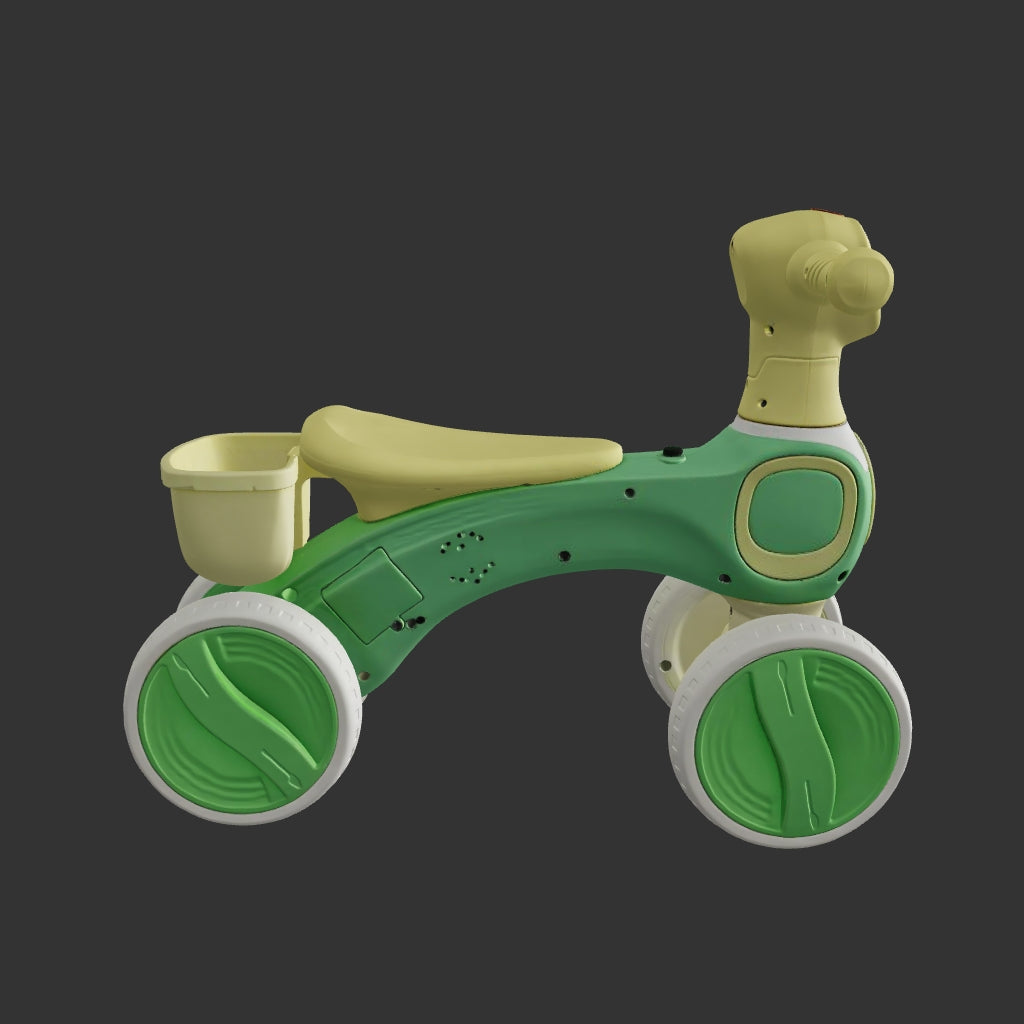 Chanak Push Ride-On Balance Bike for Kids | Music & Light, Non-Slip Grip, Storage Basket – BIS Approved