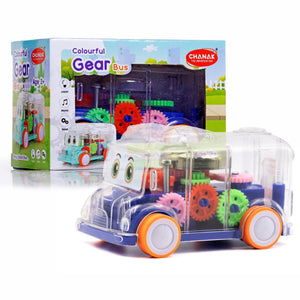 Chanak Transparent Gear Bus for Kids (Dark Blue) - chanak