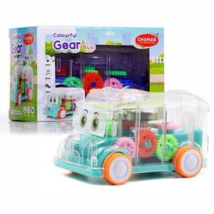 Chanak Transparent Gear Bus for Kids (Light Blue) - chanak